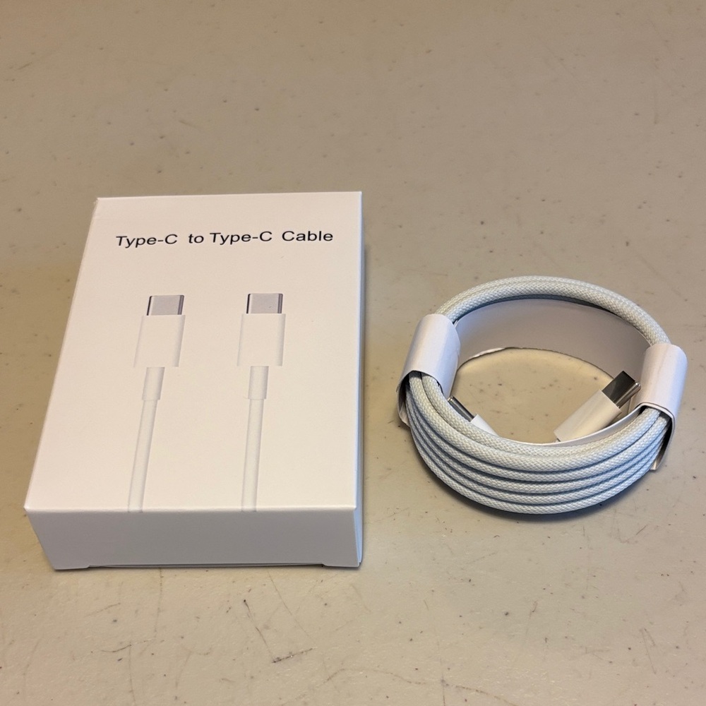 Premium Type-C to Type-C Cable - Elegant White